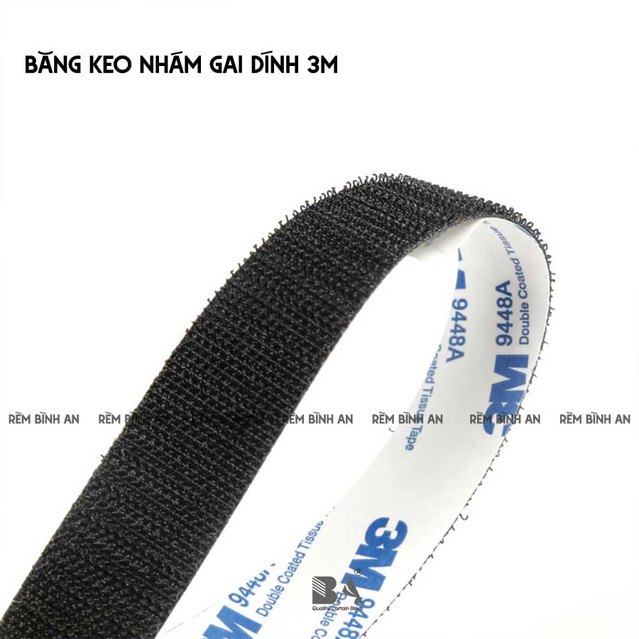 1 Cuộn 25 mét Keo 2 Mặt 3M Băng Gai Dính Velcro Bản 2cm