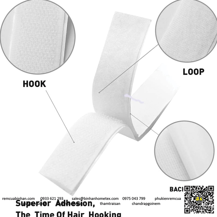 Băng dán dính xé Khóa nhám keo sẵn dán xé 2 mặt DX30 W30mm