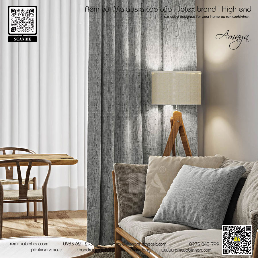 AMAYA Rèm cửa Malaysia Rèm Villa Màn đẹp nhập khẩu