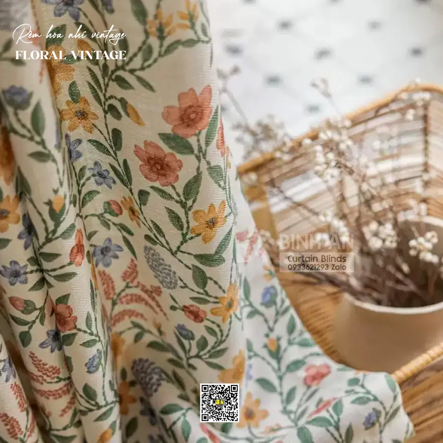 DAISY English Cottage Floral Curtains | Custom Made | BINH AN-2