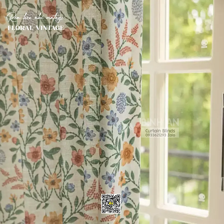 DAISY English Cottage Floral Curtains | Custom Made | BINH AN-5