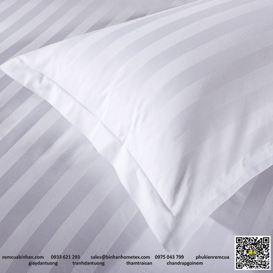 Bộ Drap TC Cotton Poly Khách Sạn Sọc 3cm HomeStay Binh An Bedding GHT01 Kích Thước 1m/m2/m4/m6/m8/2m2
