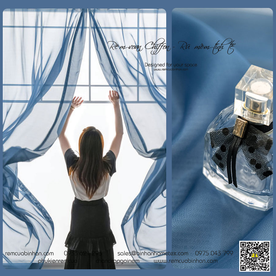 CHIFFON Màn Voan Lụa Chiffon Trang Trí Rèm Voan Cao Cấp Giảm Trầy Xước