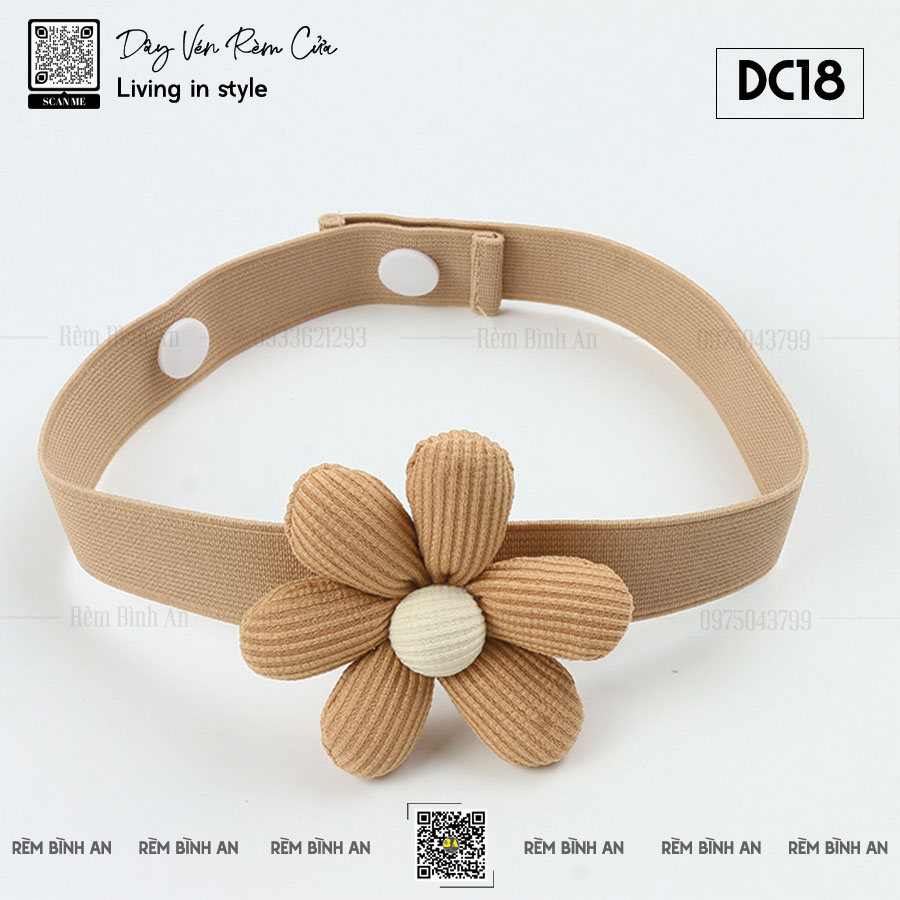 Dây Cột Rèm Cửa Hoa Vintage DC18