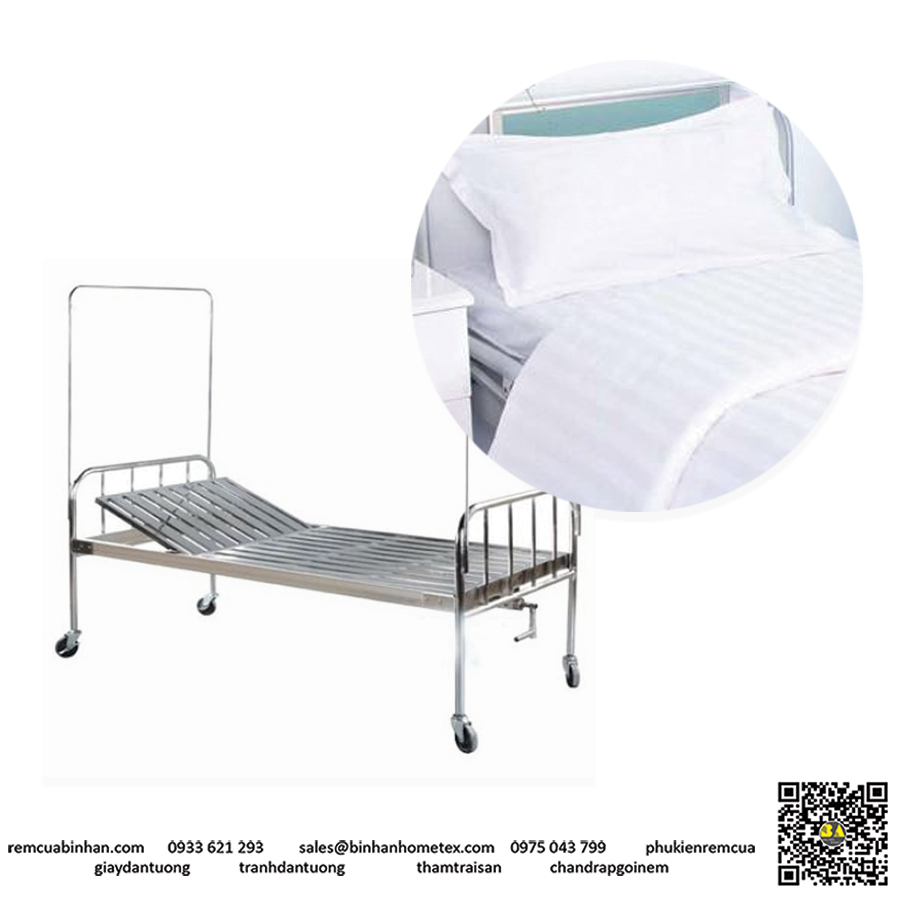 Ga trải giường y tế giường đơn 90*190cm vải sọc cao cấp Ga bệnh viện dã chiến Ga trải giường nhét giường nằm cho bệnh viện, spa