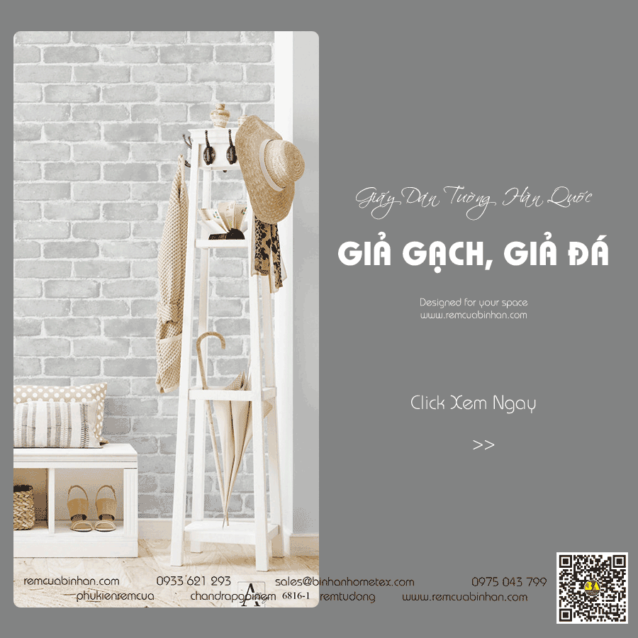 Giấy Dán Tường Giả Gạch Hàn Quốc Mẫu Giấy Dán Tường Giả Đá