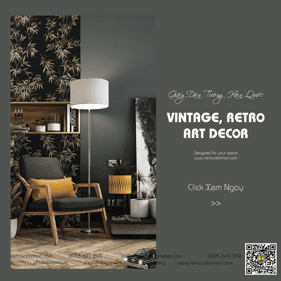 Giấy Dán Tường Giấy Dán Tường Hoa Văn Vintage, Retro, Art Decor