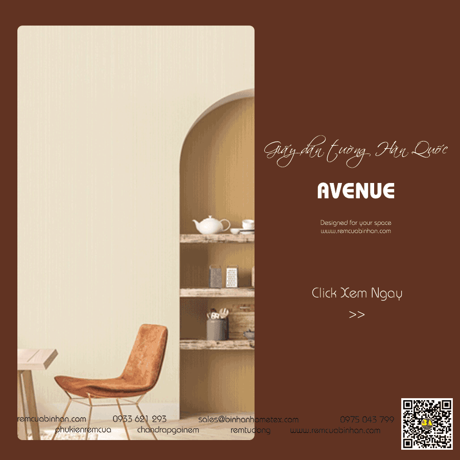 Giấy Dán Tường Hàn Quốc AVENUE Mẫu Giấy Dán Tường Kháng Khuẩn