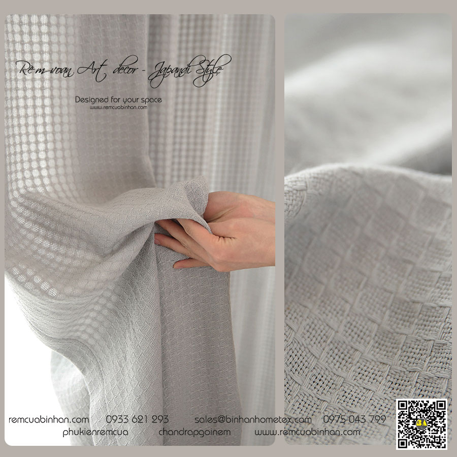 Rèm Voan Cotton Linen Japandi – Phong Cách Nhật Bản Cho Villa