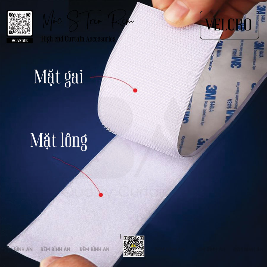 Keo dán gai nhám 2 mặt 3M - 1 mét, dính siêu chắc Bản 5CM