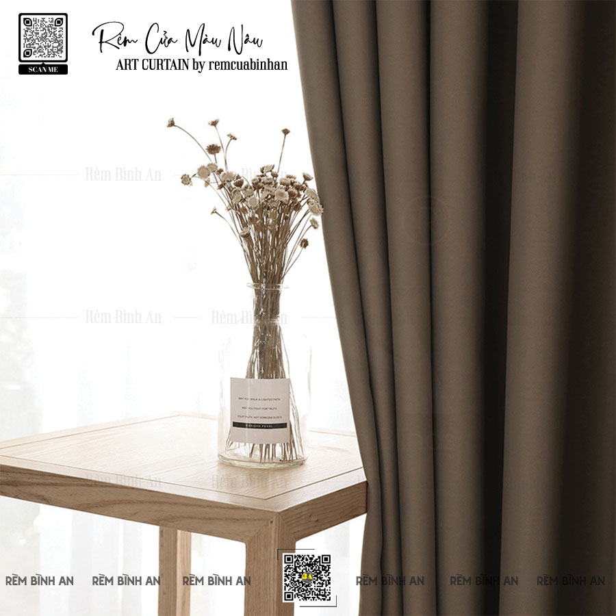 Màn Cửa Màu Nâu - Phối Màu Sang Trọng