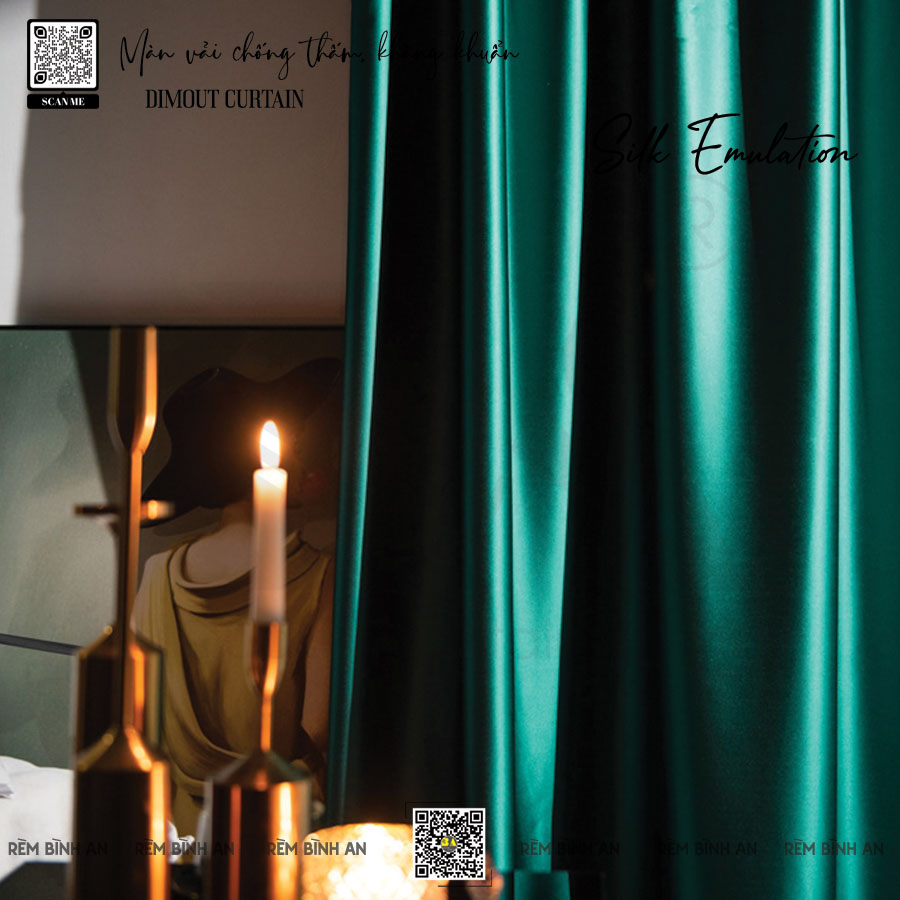 Màn Cửa SILK EMULATION - Vải Gấm Satin Lụa Chống Nắng