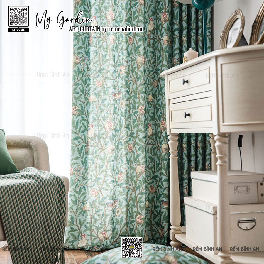 Màn Cửa Vintage Retro - Bộ Sưu Tập MY GARDEN