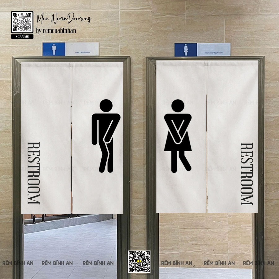 Màn Noren Nhật Che Toilet - Ngăn Riêng Tư Phòng Tắm