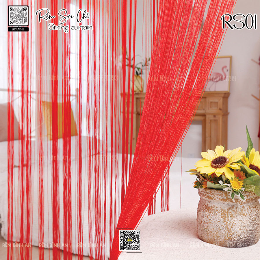 Màn Sợi Chỉ Trơn KT 1m x 2m Cho Không Gian Tối Giản