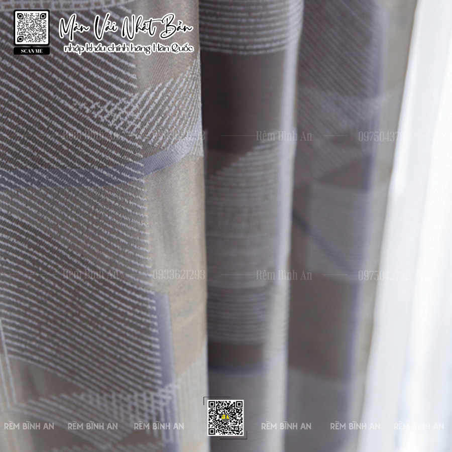 Màn vải biệt thự Art Decor - Rèm Nhật Bản Sangetsu