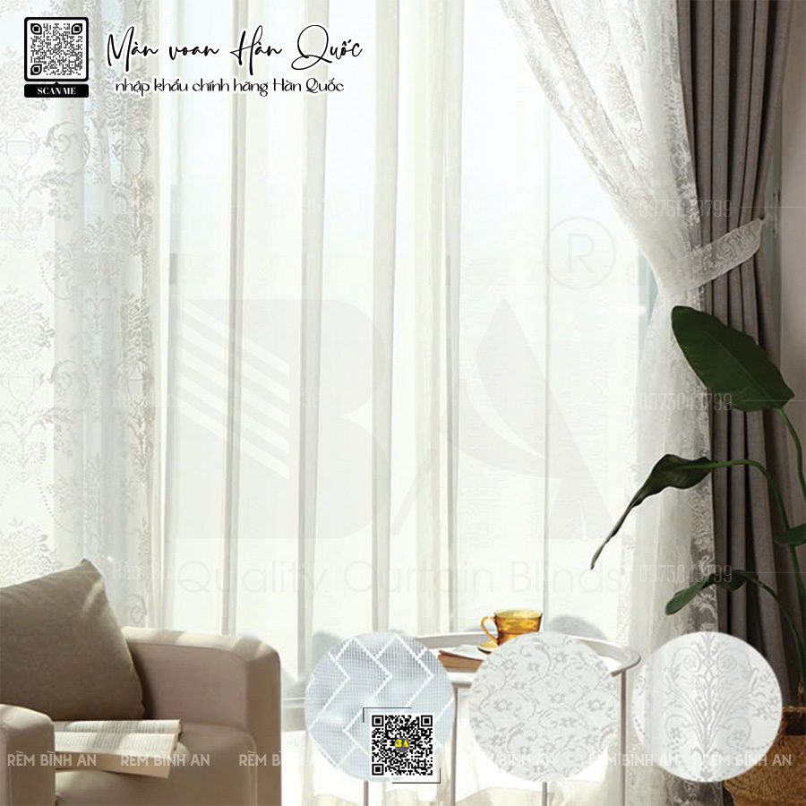 Màn voan Hàn Quốc cao cấp cho villa, penthouse