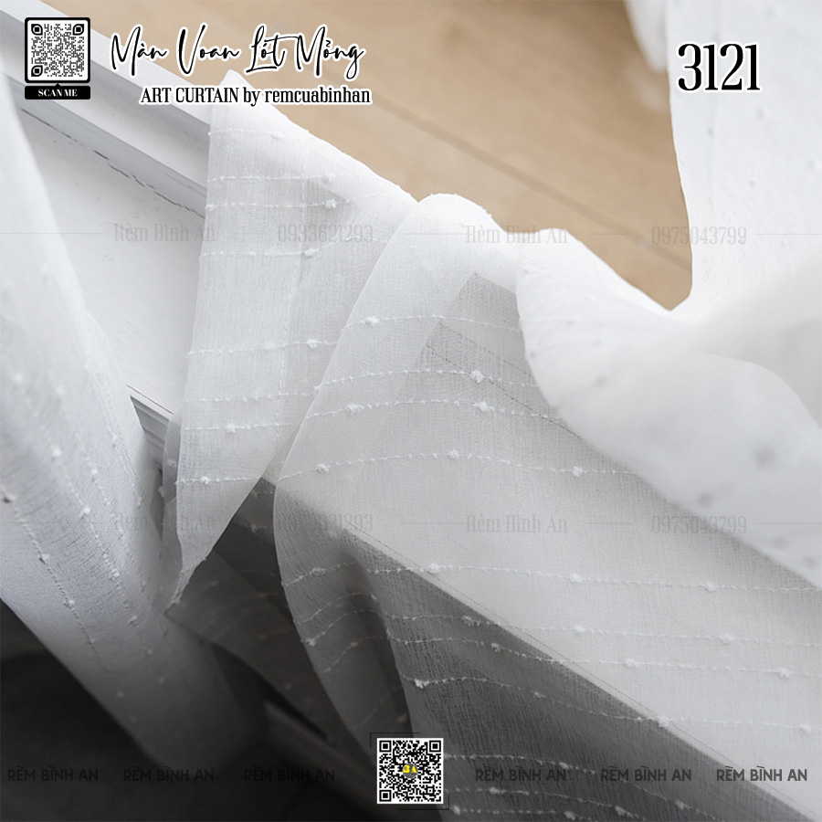 Màn Voan Họa Tiết Hạt Mưa Rớt VS3121