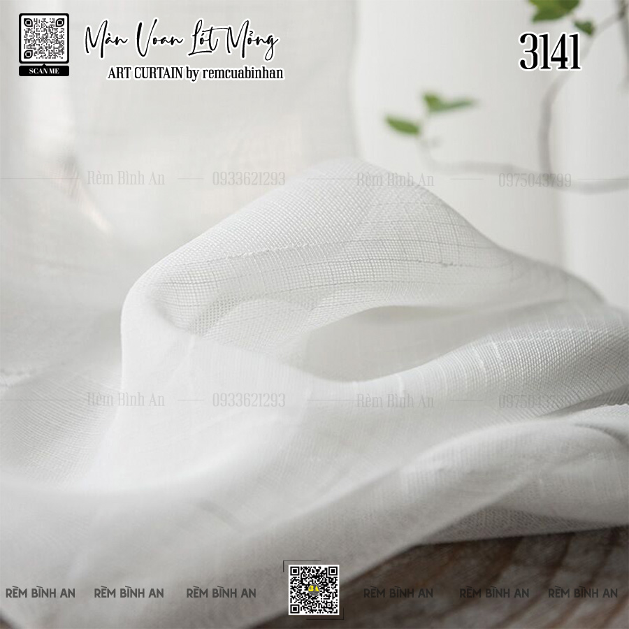 Màn Voan Trắng Mỏng Lót Trong VS3141