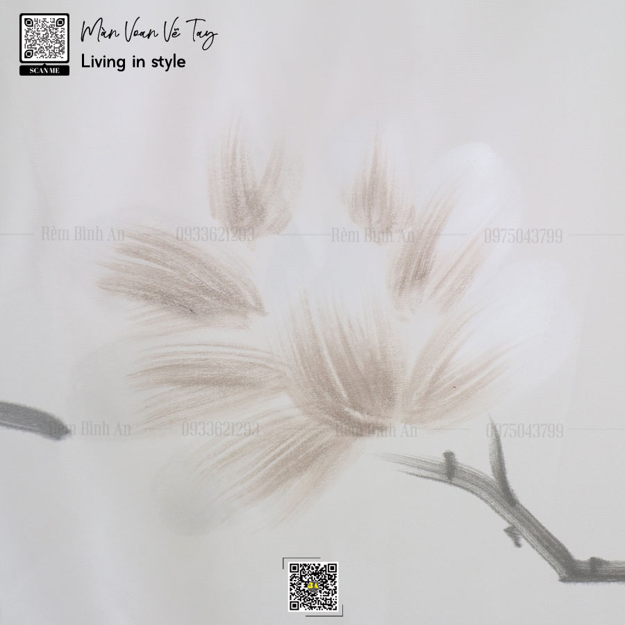 Màn Voan Vẽ Tay Hàn Quốc - Nghệ Thuật & Sang Trọng