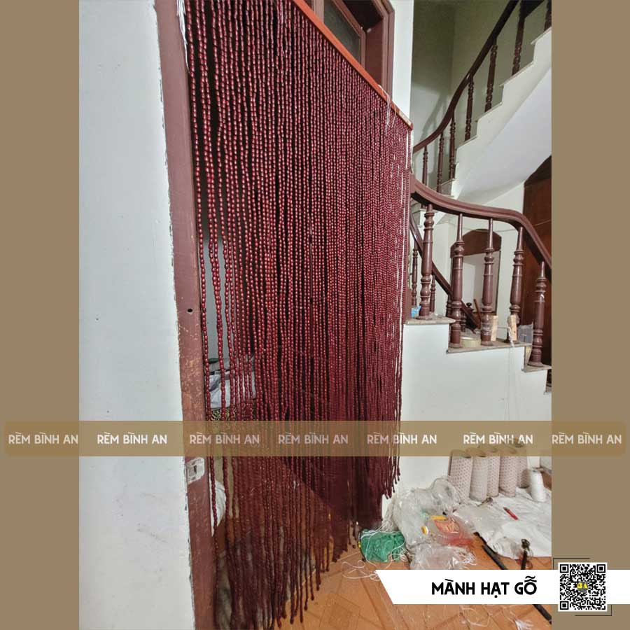 Mành Hạt Gỗ Hương Trơn