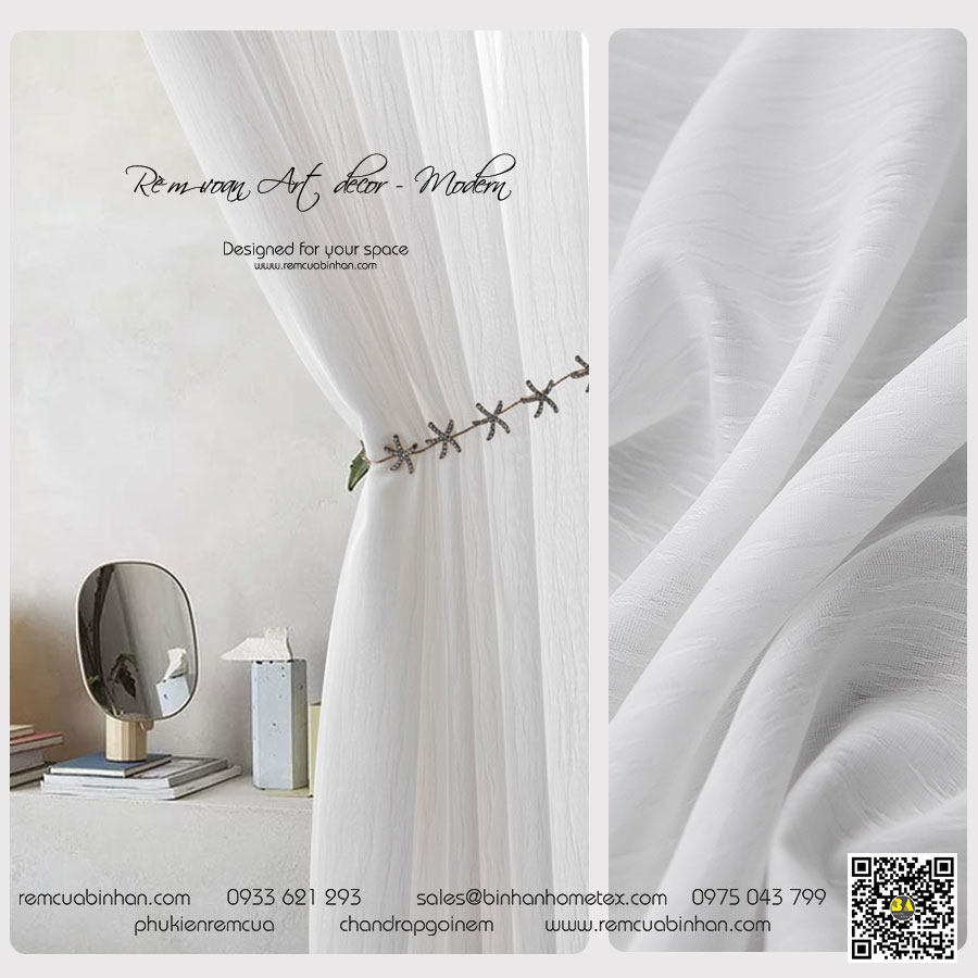 MOCO Rèm Voan Cotton Poly Mềm Mại Rèm Voan Cao Cấp Màn Voan Đẹp