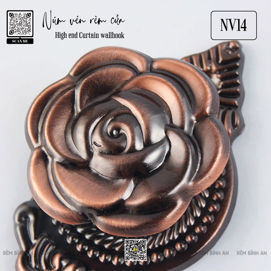 Núm vén rèm cổ điển Châu Âu - phụ kiện luxury cho biệt thự NV14