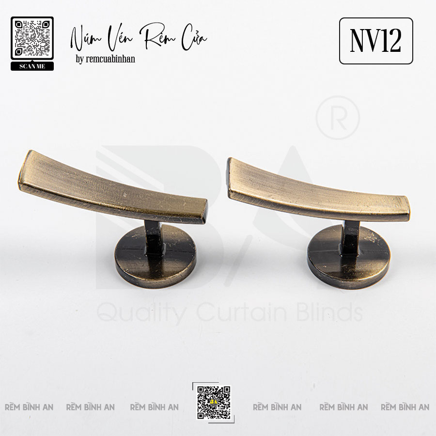 Núm Vén Rèm Cửa NV12 - Phụ Kiện Hợp Kim Nhôm Sang Trọng