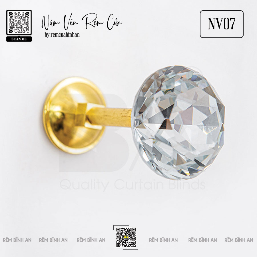 Núm Vén Rèm NV07 - Phụ Kiện Đá Pha Lê Cao Cấp