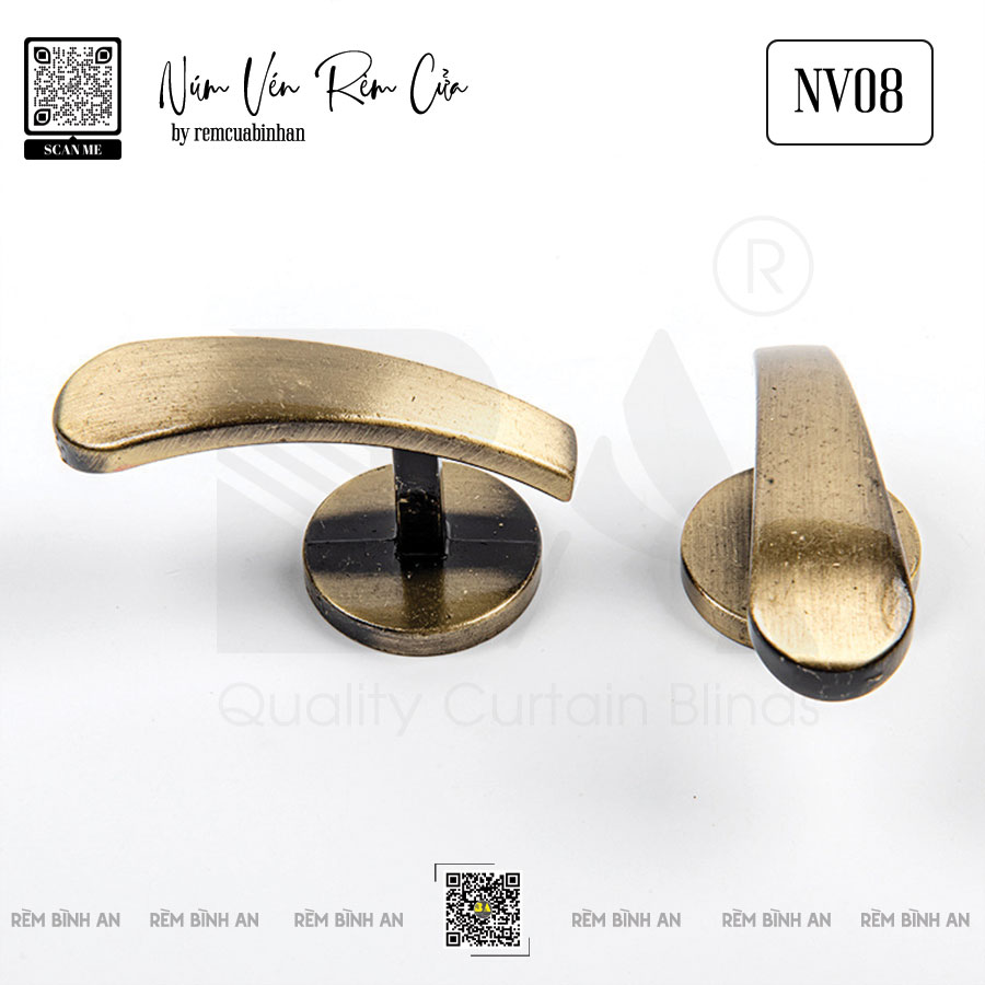 Núm Vén Rèm NV08 - Phụ Kiện Hợp Kim Nhôm Bền Bỉ