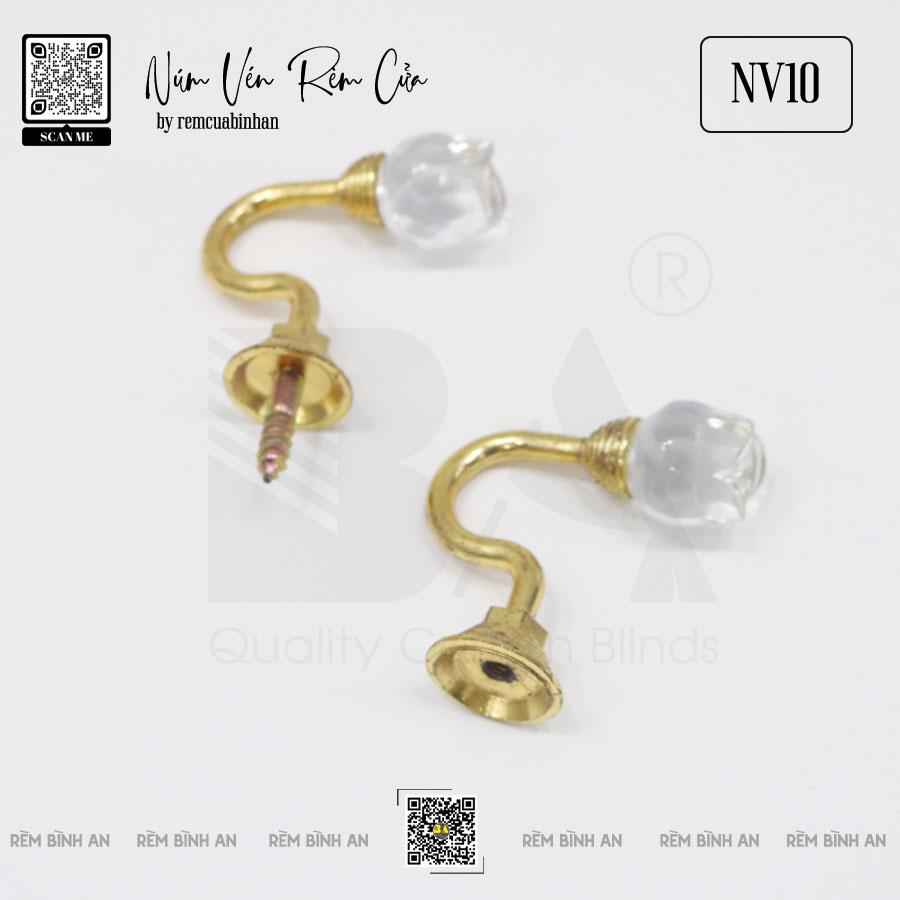 NV10 Set Móc Vén Rèm Pha Lê