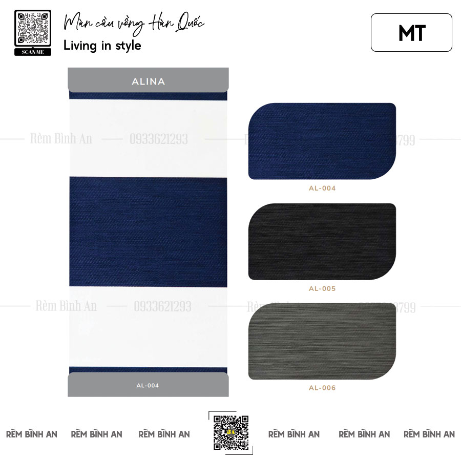 Rèm Cầu Vồng ALINA Padora – Cách Nhiệt Hiệu Quả, Sang Trọng