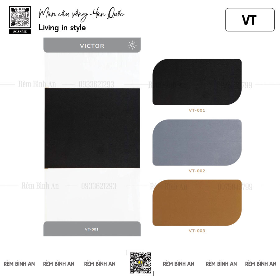 Rèm Cầu Vồng Blackout VICTOR – Sang Trọng, Cản Sáng Tuyệt Đối