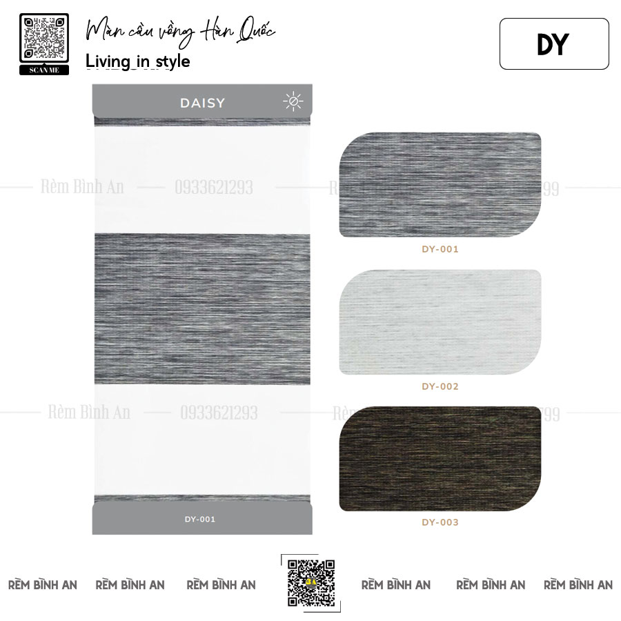 Rèm Cầu Vồng DAISY – Cách Nhiệt, Cản Sáng Hiện Đại