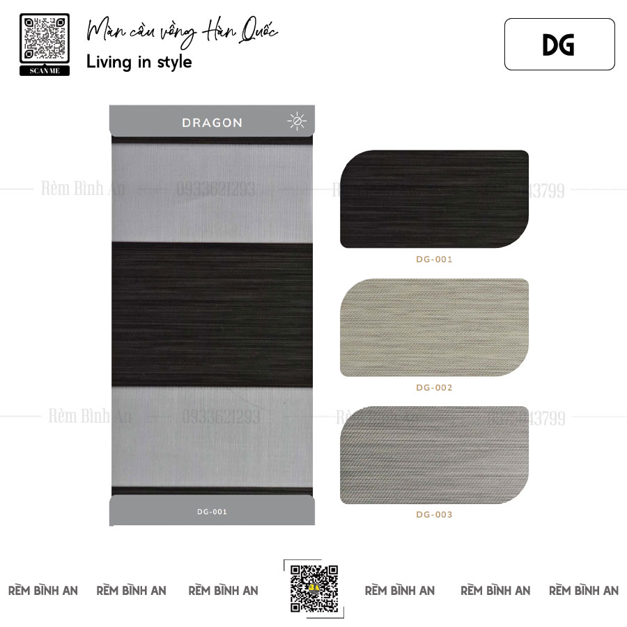 Rèm Cầu Vồng DRAGON – Cách Nhiệt, Cản Sáng, Chống Tia UV