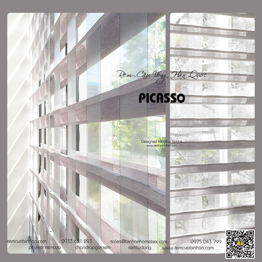 Rèm Cầu Vồng Hàn Quốc PICASSO Mành Triple Shade Rèm Hàn Quốc