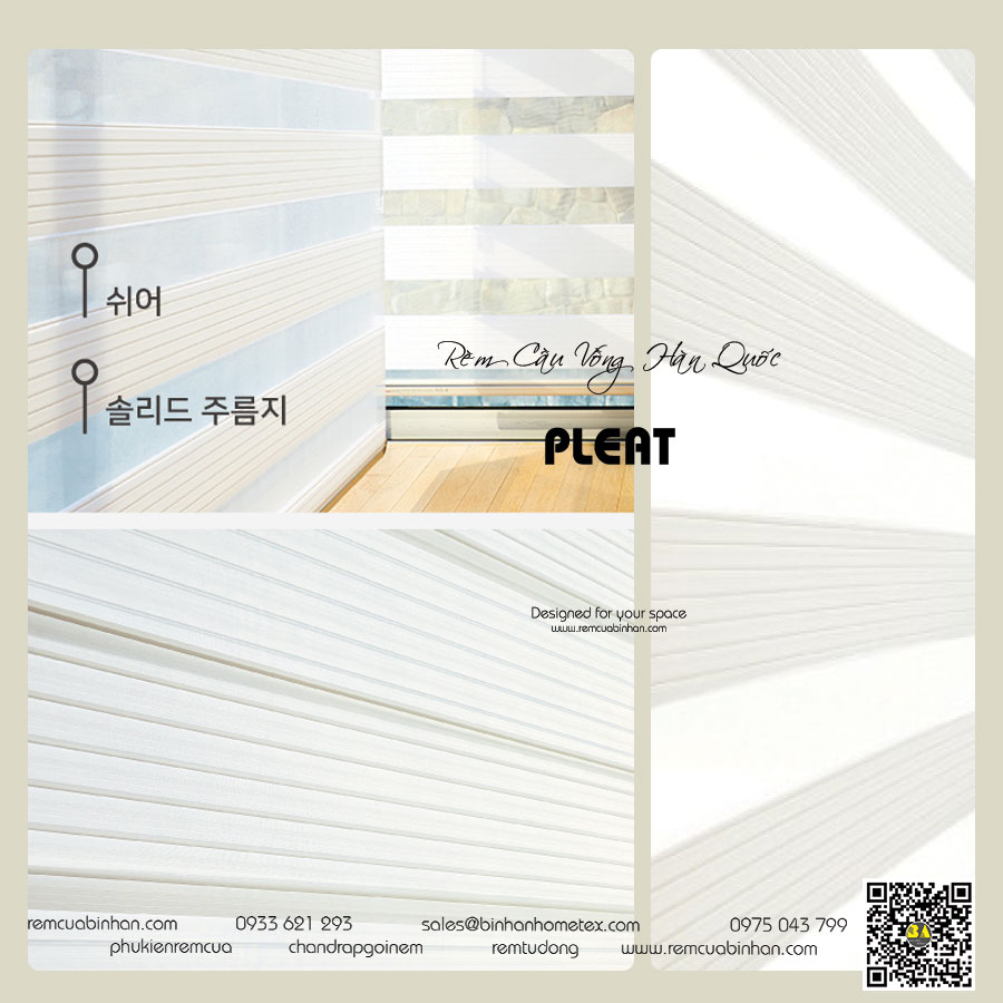 Rèm Cầu Vồng Hàn Quốc SUPER BENITA PLEAT Màn Hàn Quốc Rèm Cửa Sổ