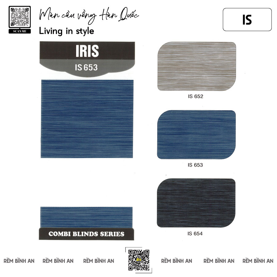 Rèm Cầu Vồng IRIS – Tối Giản, Chống Tia UV, Cản Sáng 70-80%-1
