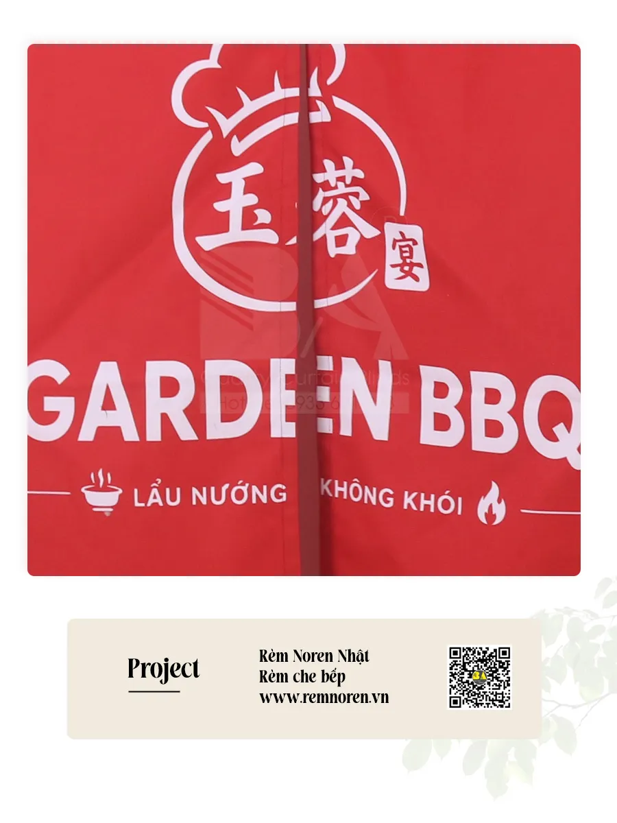 Rèm Noren Che Bếp In Logo Theo Yêu Cầu | RÈM BÌNH AN-1