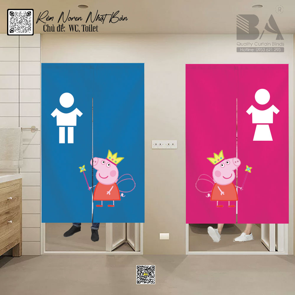 Rèm che nhà vệ sinh trường học nam nữ