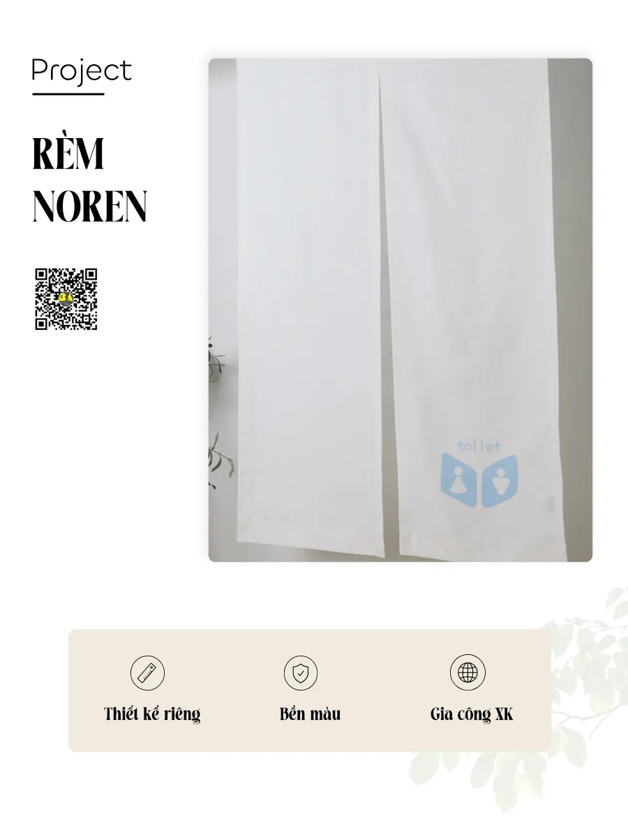 Rèm Toilet Thiết Kế Riêng Theo Nhận Diện Thương Hiệu – Rèm Che WC In Logo Theo Yêu Cầu
