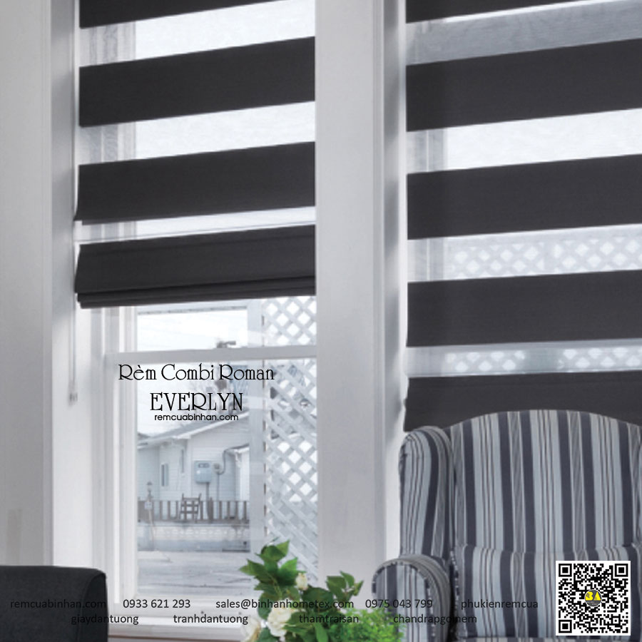 Rèm combi roman Hàn Quốc EVERLYN - Rèm Bình An