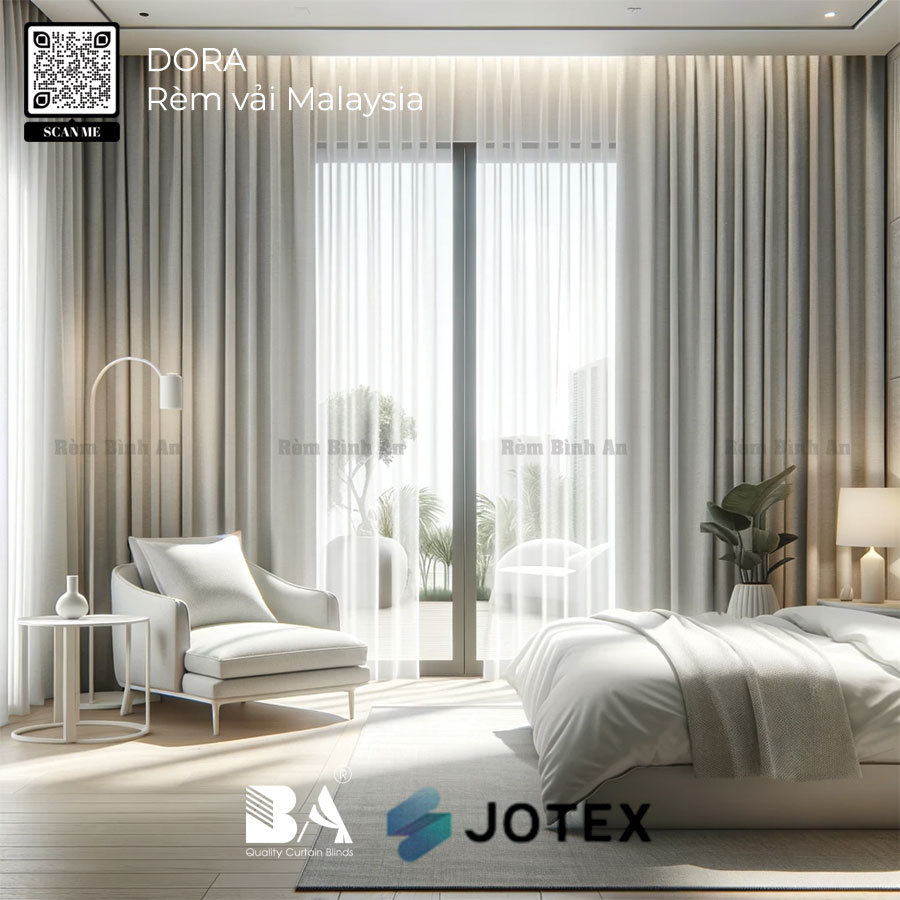 Rèm Cửa Bình An - Rèm Vải Blackout DORA JOTEX Malaysia Cao Cấp
