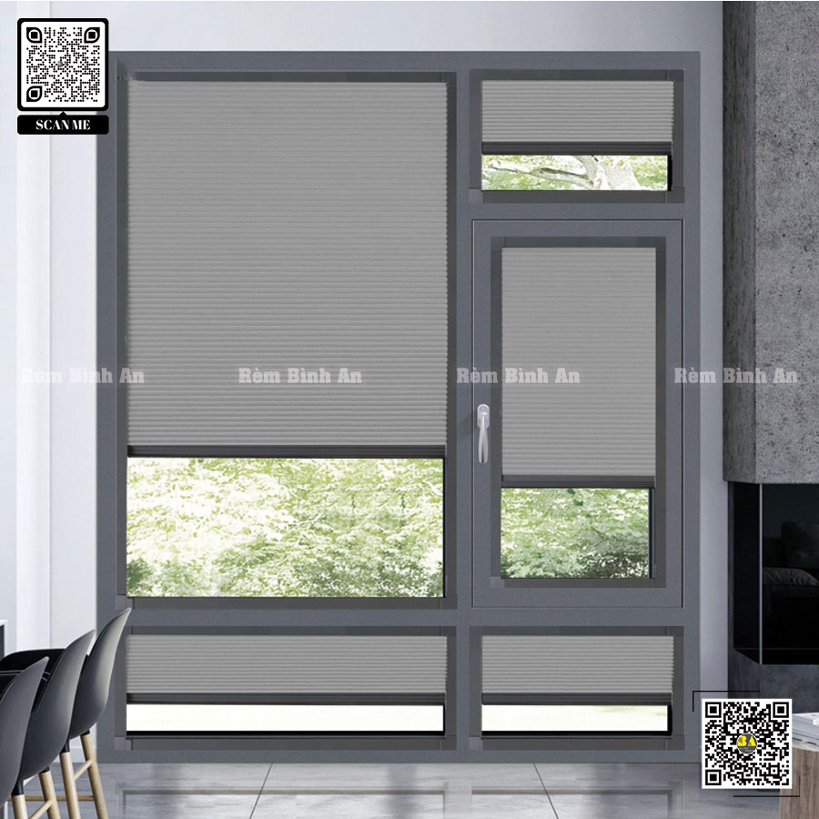 Rèm Cửa Gắn Kính Tổ Ong - Rèm Cửa Bình An