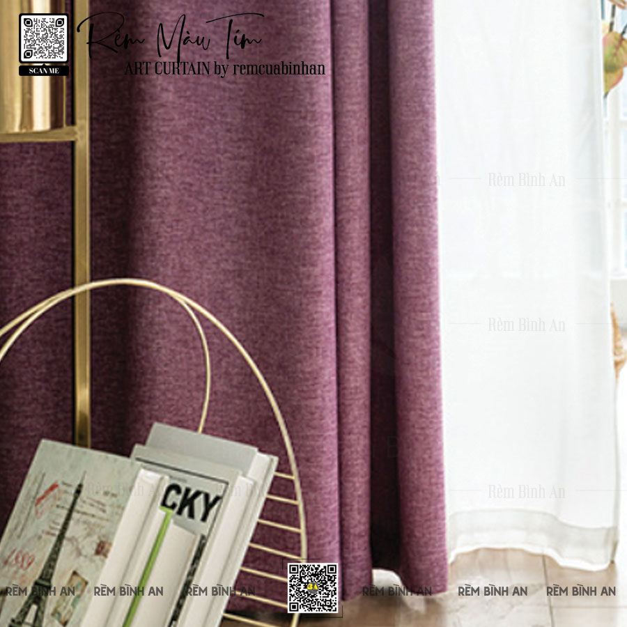 Rèm Cửa Màu Tím - Phối Màu Sang Trọng, Lãng Mạn