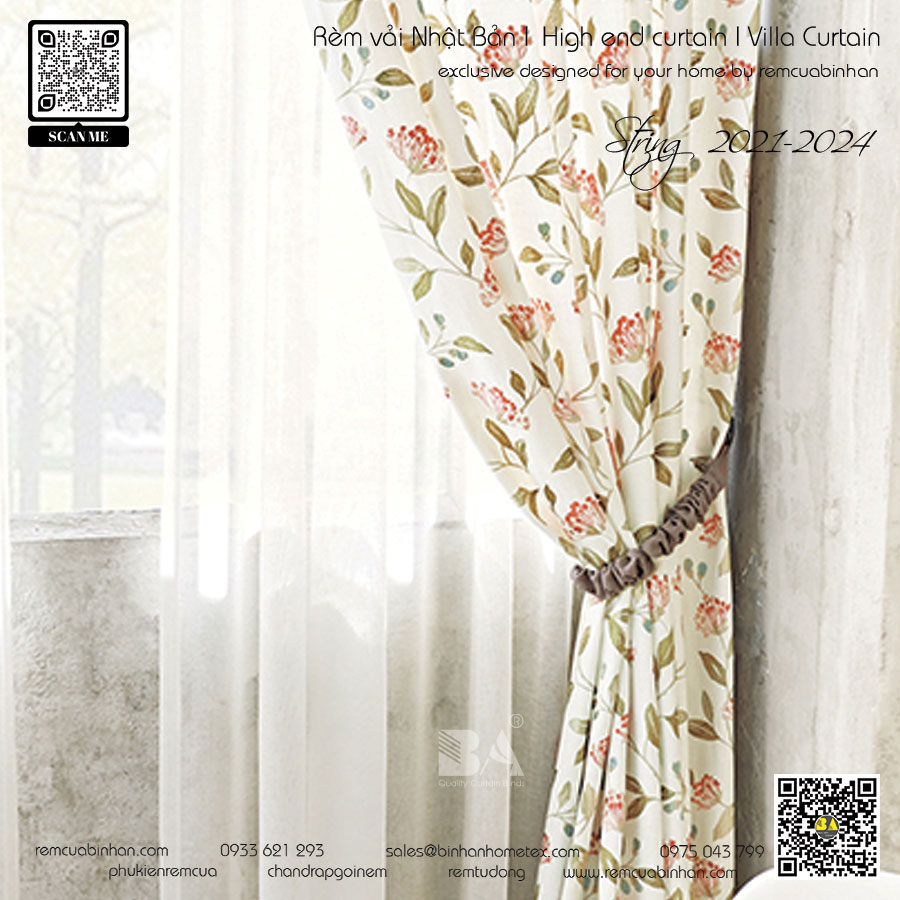 Rèm cửa vintage Nhật Bản - Mẫu mã độc đáo, chất liệu tự nhiên