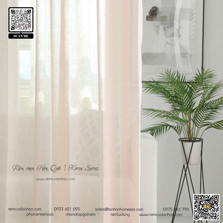 Rèm Cửa Voan Hàn Quốc Màn Voan Hàn Quốc Nhập Khẩu Cao Cấp AMBER