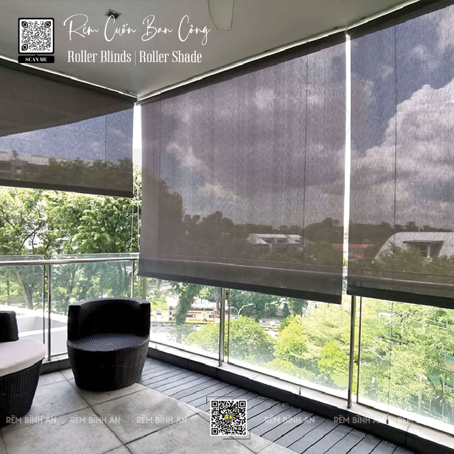 Rèm cuốn ban công cao cấp - Giải pháp che nắng hoàn hảo