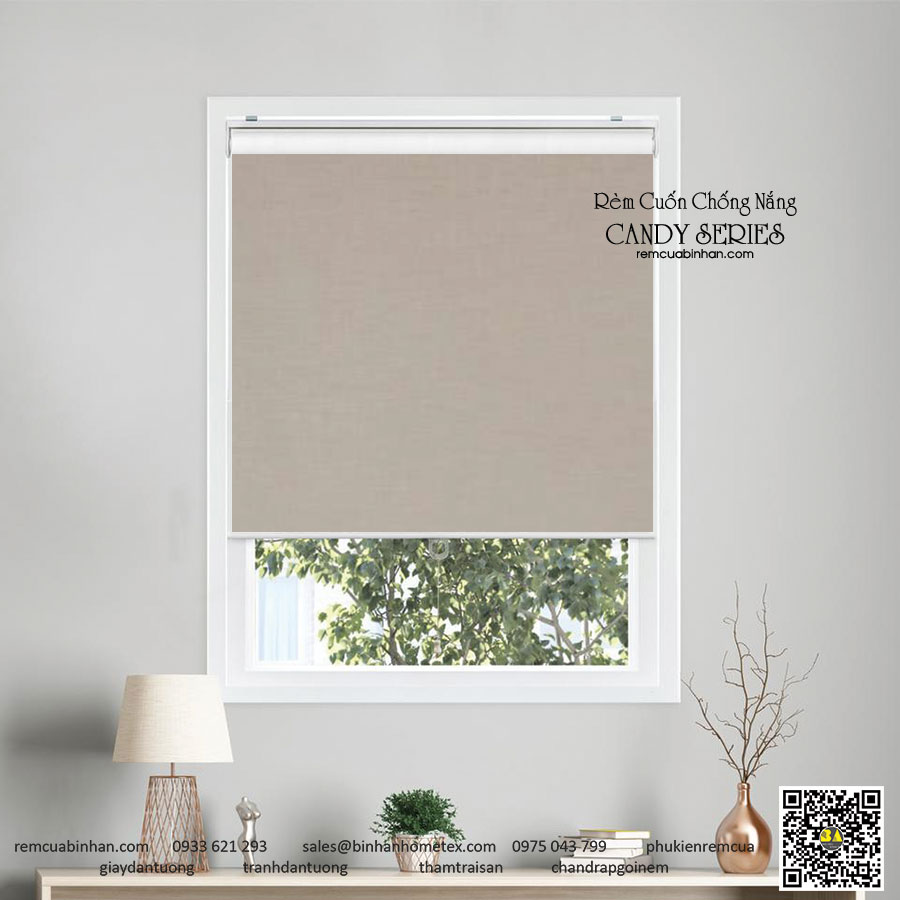 Rèm Cuốn Chống Nắng Chống Tia UV Màn Cửa Phòng Khách Màn Cửa Sổ CANDY