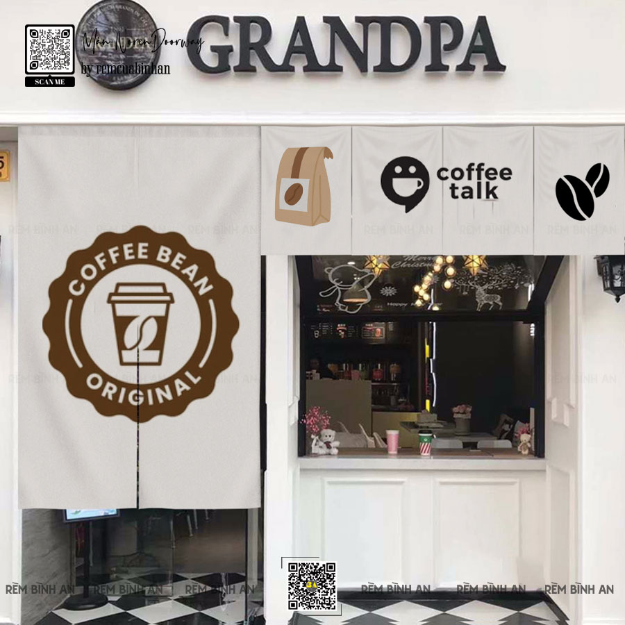 Rèm Decor Quán Cà Phê - Phong Cách Nhật Bản